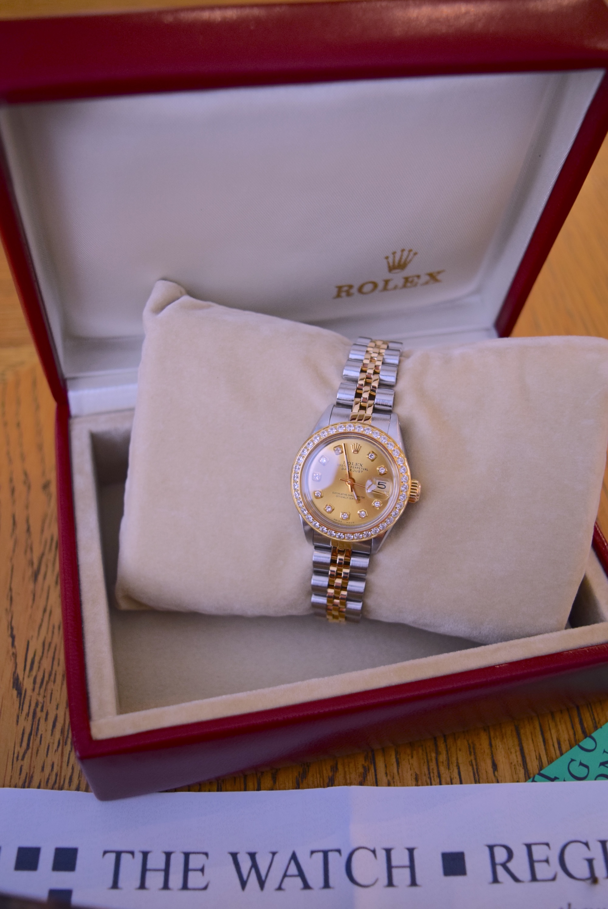 ROLEX 18CT YELLOW GOLD/ STEEL DATEJUST REF. 6917 - CUSTOM CHAMPAGNE DIAL/ BEZEL - Image 11 of 24