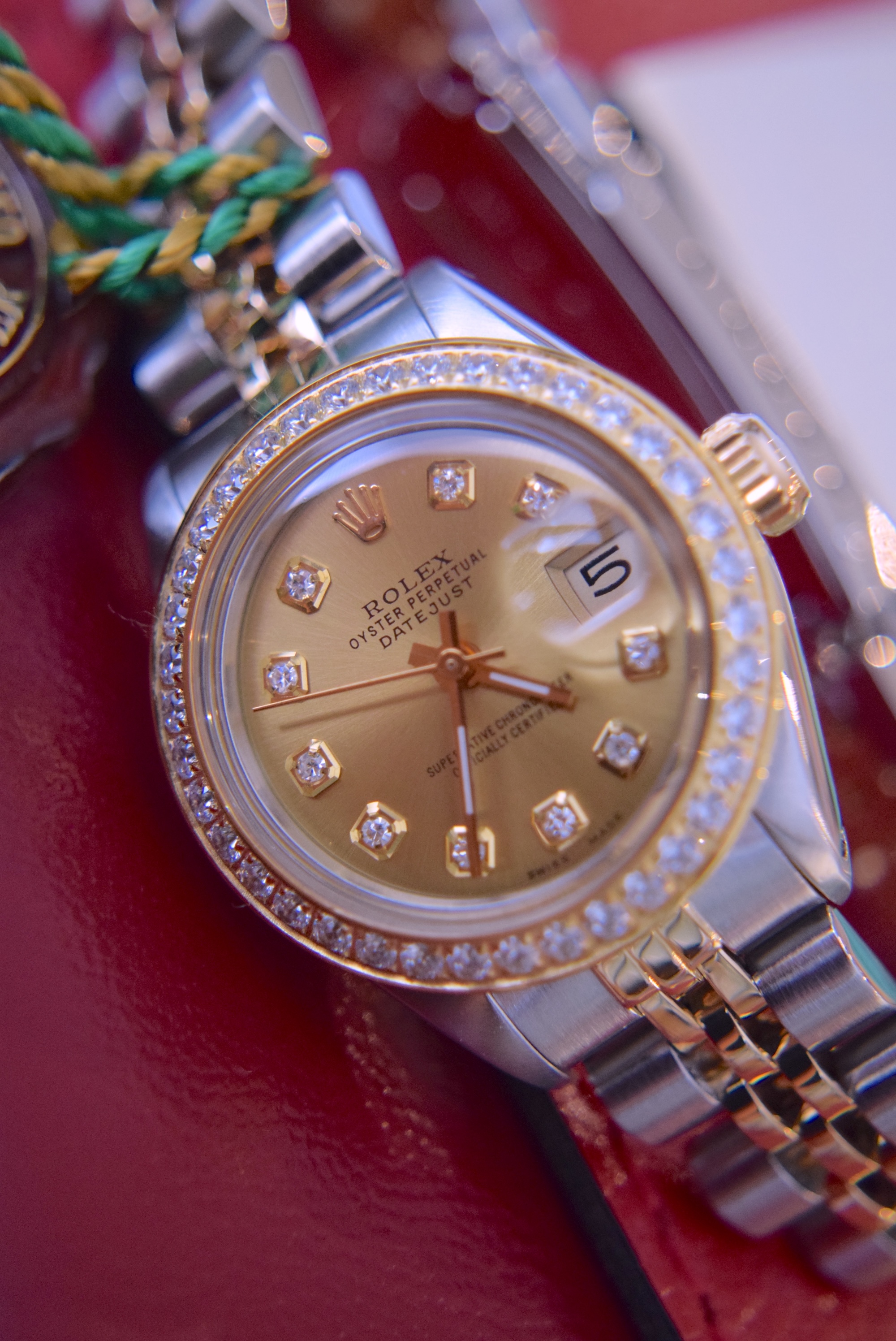 ROLEX 18CT YELLOW GOLD/ STEEL DATEJUST REF. 6917 - CUSTOM CHAMPAGNE DIAL/ BEZEL - Image 5 of 24