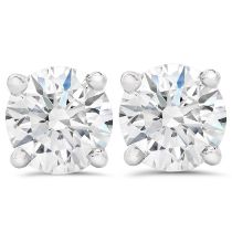 *STUNNING* 0.50CT DIAMOND SOLITAIRE EAR STUDS WITH HALLMARKED BACKS IN SOLID WHITE GOLD