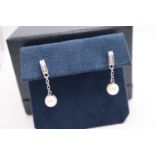 DIAMOND & PEARL EARRINGS in 9k GOLD