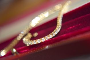 3.50CT DIAMOND TENNIS BRACELET *VS-SI / G* YELLOW GOLD/ BRILLIANT CUT DIAMONDS (£5K CERT VALUE)