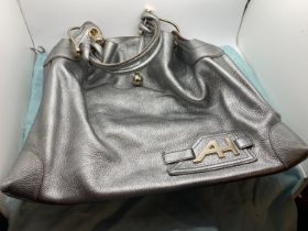 ANYA HINDMARCH SILVER HANDBAG WITH ANYA HINDMARCH