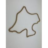 APPROX 20"""" TRIPLE BELCHER GOLD COLOURED CHAIN APPROX 27 GRAMS - TESTED AS AT LEAST 9ct GOLD