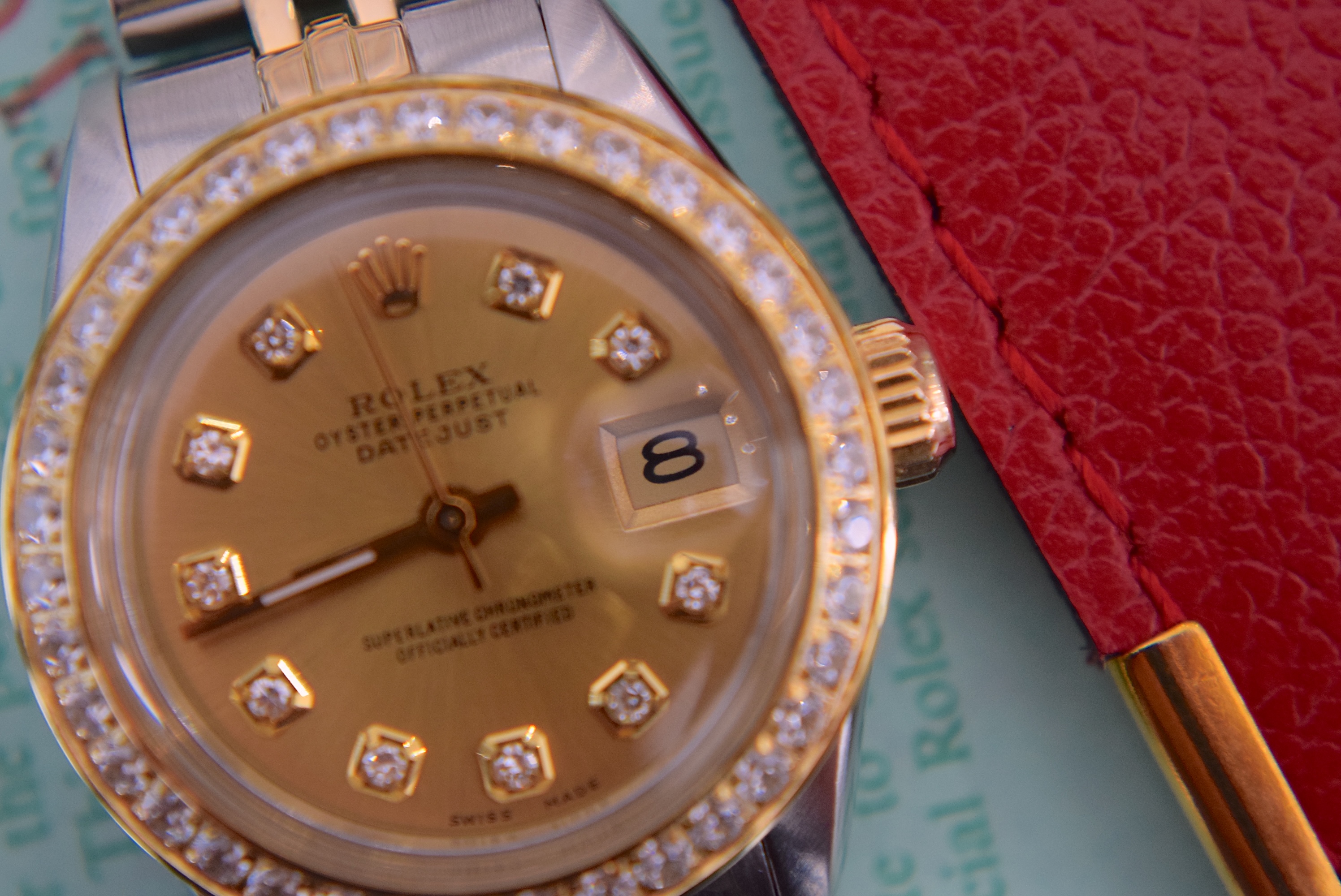 ROLEX 18CT YELLOW GOLD/ STEEL DATEJUST REF. 6917 - CUSTOM CHAMPAGNE DIAL/ BEZEL - Image 10 of 24