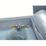 18ct GOLD DIAMOND SOLITAIRE RING APPROX 20 POINTS