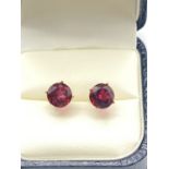 14k YELLOW GOLD EARRINGS TRESTED AS SPINEL ON PRESIDIUM GEM TESTE