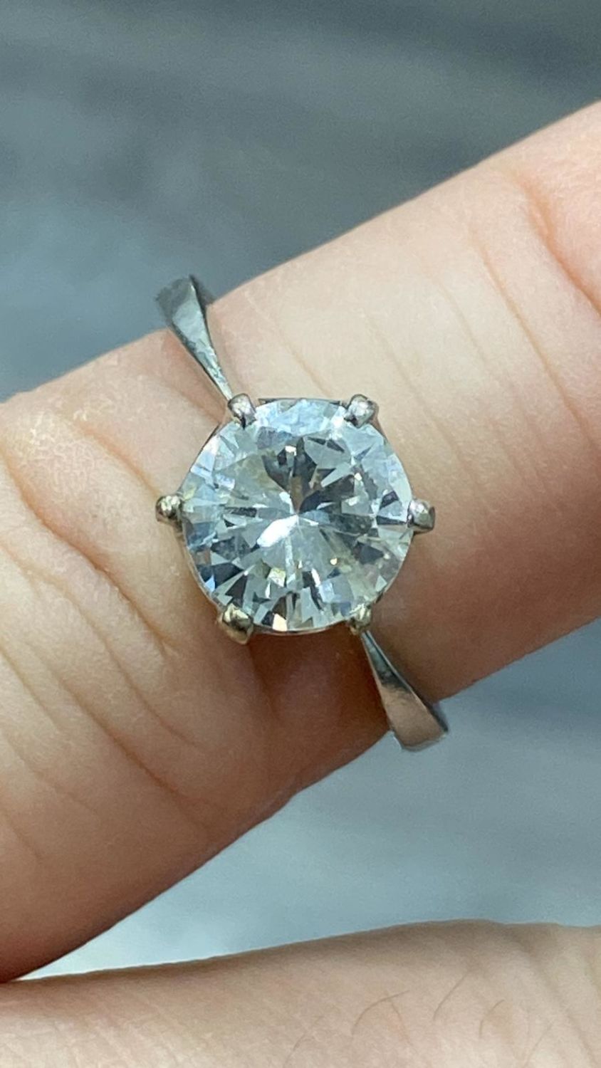 1.50CT NATURAL DIAMOND SOLITAIRE ENGAGEMENT RING (H / SI2) - £15K VALUATION - Bild 3 aus 3