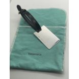 TIFFANY & CO 925 SILVER LUGGAGE TAG IN EXCELLENT CONDITION WITH TIFFANY POUCH