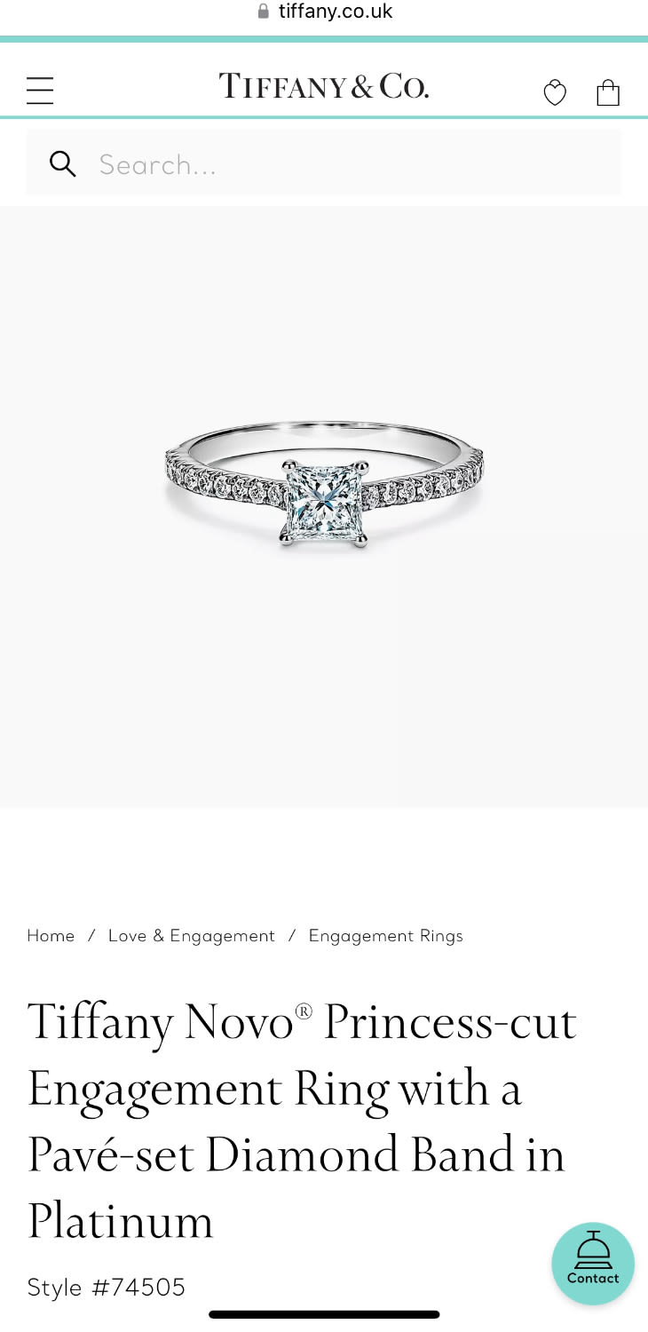 TIFFANY & CO. """"NOVO"""" PRINCESS VVS1/F DIAMOND RING IN PLATINUM DIAMOND BAND (WITH BOX & CERTIFI - Image 3 of 14