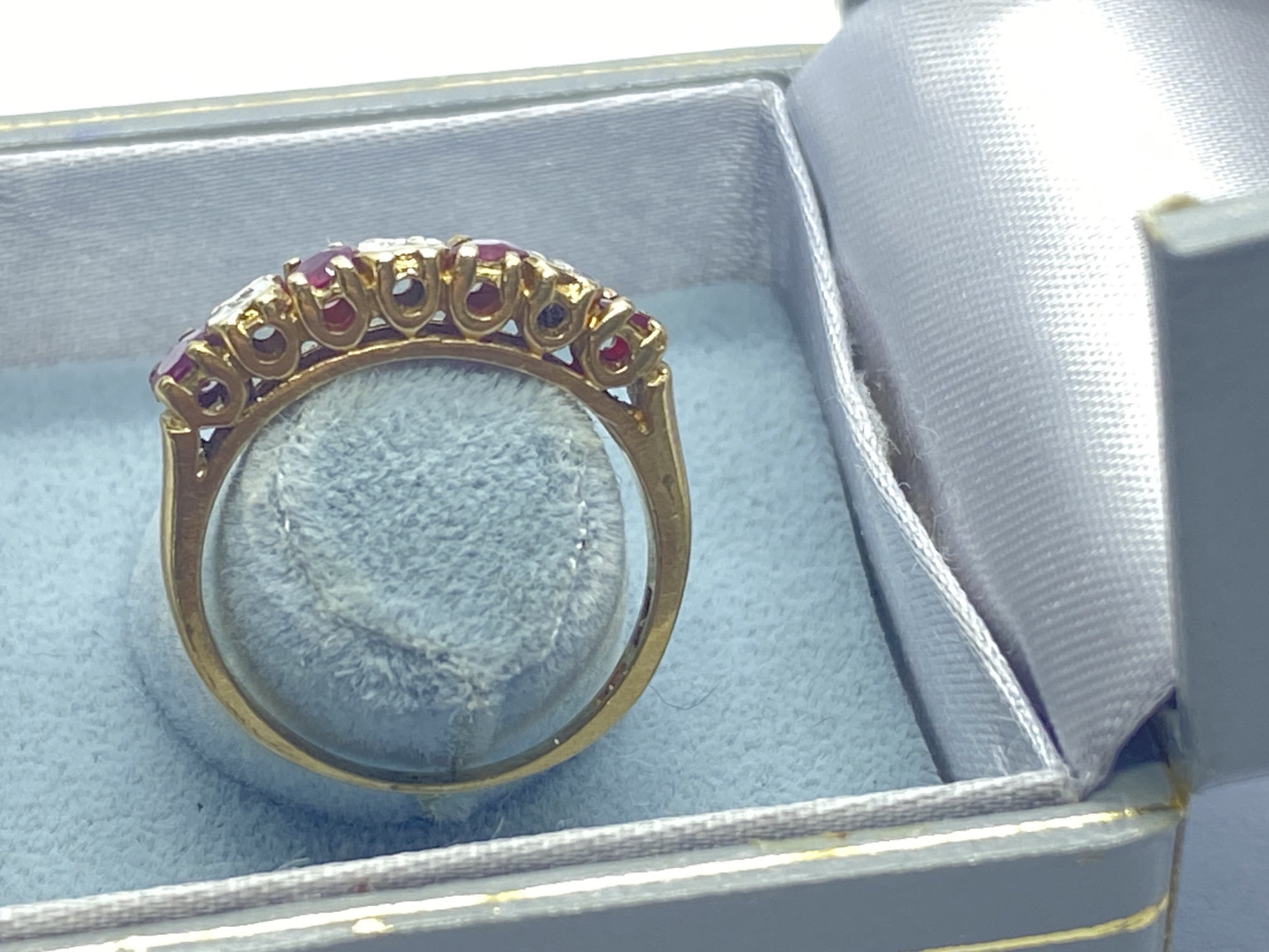 9ct GOLD RUBY & DIAMOND RING  - Image 2 of 3