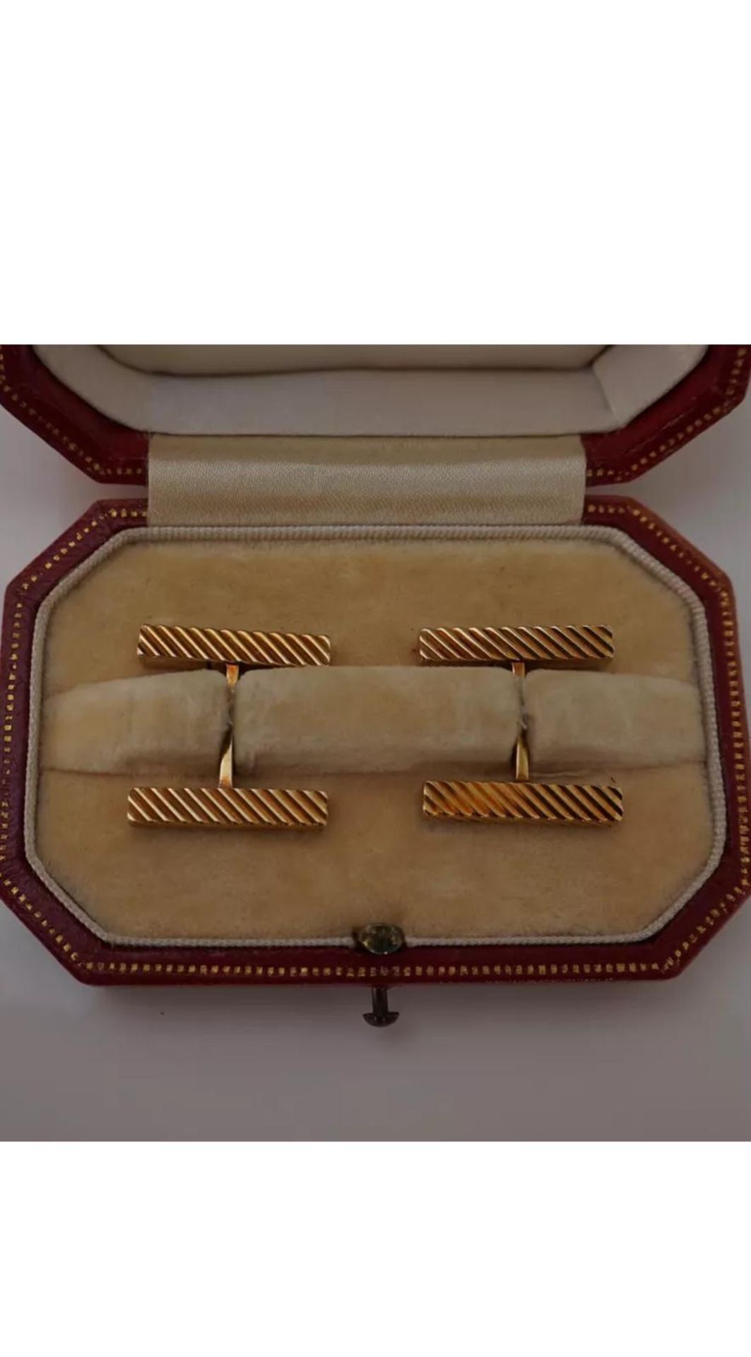 Stunning & Fine Vintage Cartier 18ct Yellow Gold Cuff Links in their Original Cartier Box - Image 3 of 7