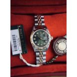 ROLEX DATEJUST """"OLIVE GREEN"""" 18CT YELLOW GOLD/ STEEL DATEJUST REF. 69173 - *FULL SET*