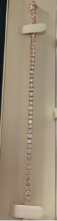 9CT ROSE GOLD 8.25CT DIAMOND TENNIS BRACELET - APPROX SI CLARITY & D/E COLOUR