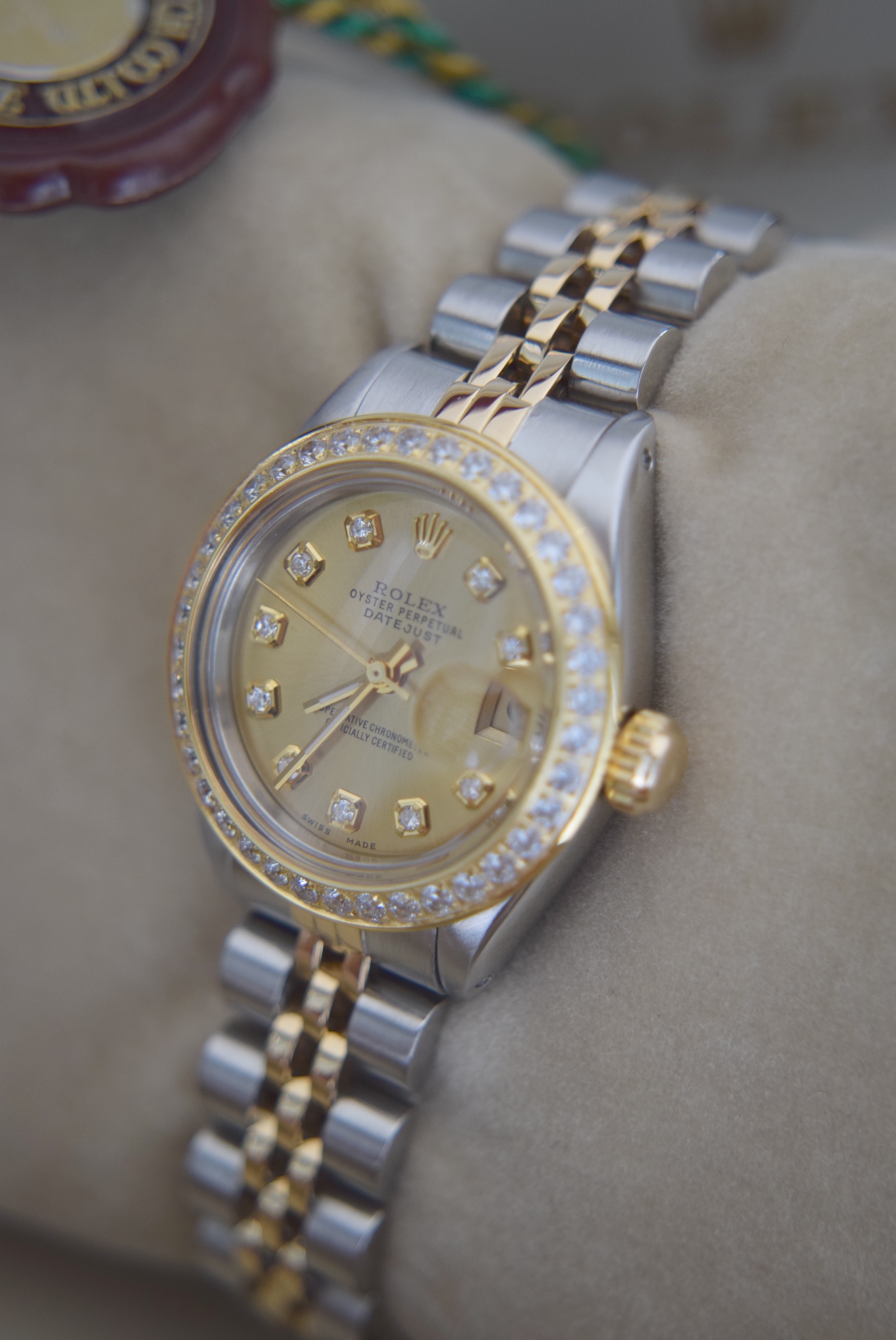 ROLEX 18CT YELLOW GOLD/ STEEL DATEJUST REF. 6917 - CUSTOM CHAMPAGNE DIAL/ BEZEL - Image 8 of 24
