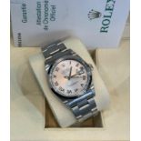 ROLEX DATEJUST 36mm STAINLESS STEEL (BOX & PAPERS) SILVER ROMAN NUMERAL DIAL