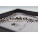 3.21CT DIAMOND TENNIS BRACELET (F/SI) 7"""" LENGTH IN 9CT WHITE GOLD (RUBOVER SET)