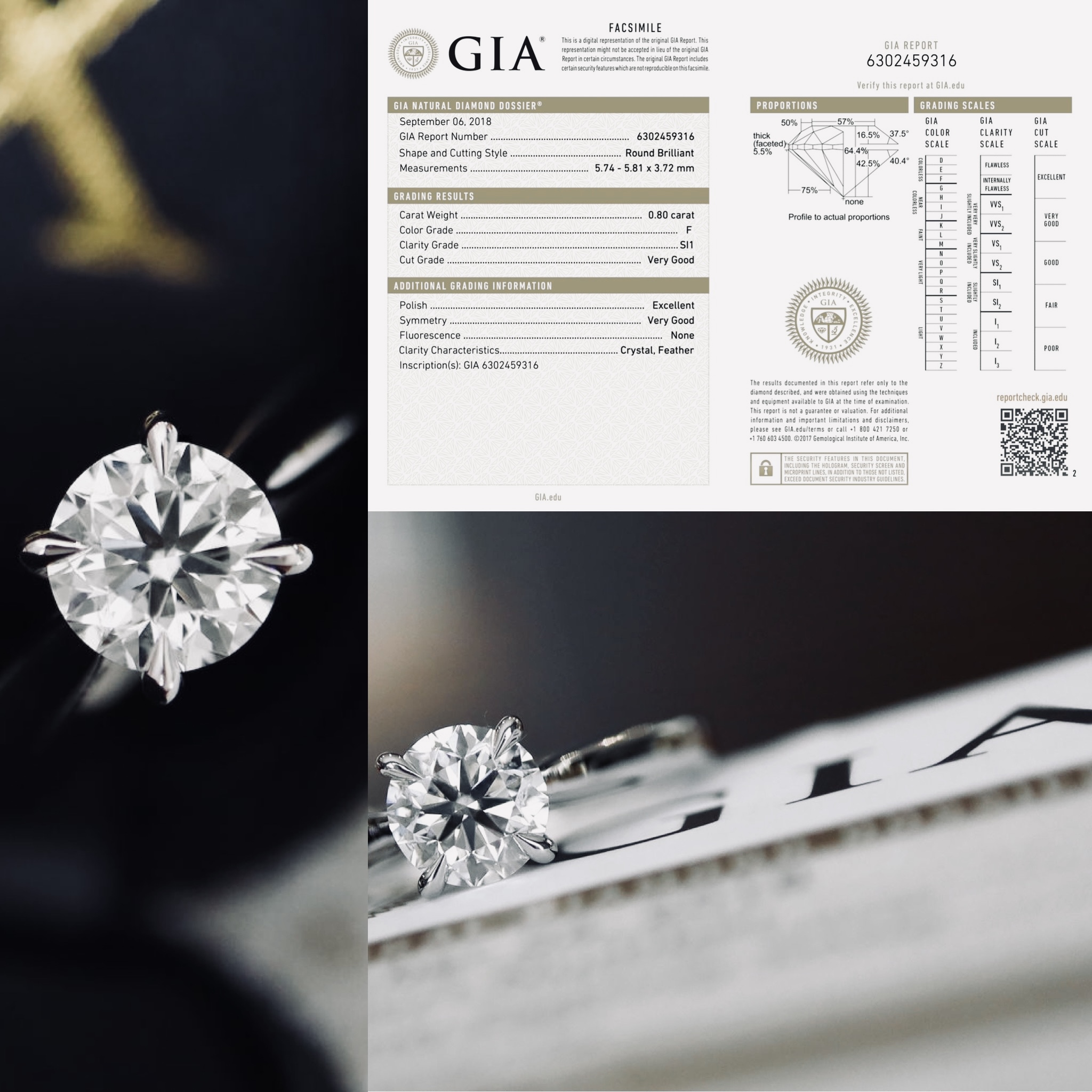 *GIA* 0.80CT DIAMOND SOLITAIRE PLATINUM RING (DIAMOND: F / SI1) - Image 7 of 18