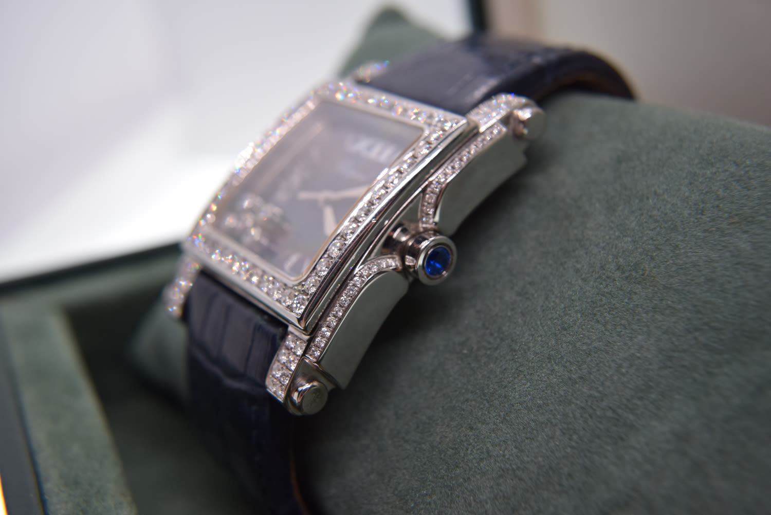 CHOPARD HAPPY SPORT REF. 28/8447 DIAMOND SET/ NAVY DIAL (36MM X 47MM CASE) - Image 2 of 4