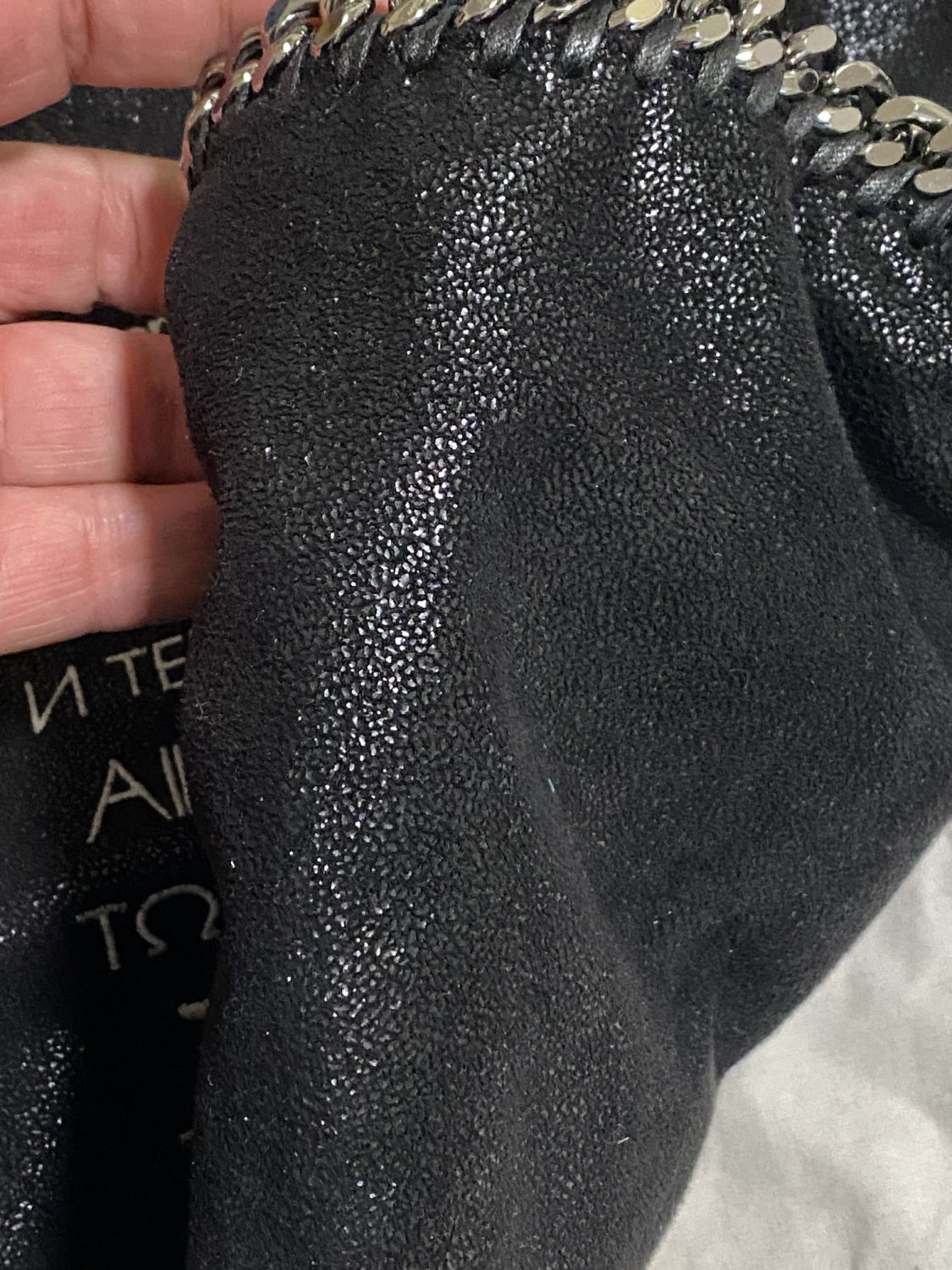 RARE STELLA MCCARTNEY FALABELLA THE BEATLES ALL TOGETHER NOW SHOULDER BLACK BAG - Image 5 of 10