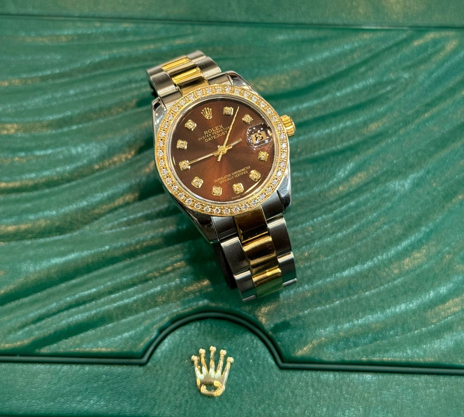 ROLEX DATEJUST 31 - GOLD & STEEL (REF. 178273) BOX & PAPERS - DIAMOND DIAL & BEZEL - Image 4 of 8