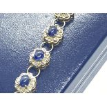 APPROX 6.00ct BLUE SAPPHIRE & DIAMOND BRACLEET WITH £850 INS VALUATION