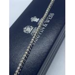 STUNNING 4.00ct NATURAL DIAMOND TENNIS BRACELET SET WHITE GOLD - F/G/H SI1 APPROX -£5800 INSURANCE V