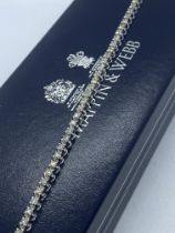 STUNNING 4.00ct NATURAL DIAMOND TENNIS BRACELET SET WHITE GOLD - F/G/H SI1 APPROX -£5800 INSURANCE V