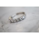 1.00CT DIAMOND 8 STONE RING in 18K GOLD (SIZE: J/K)