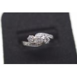 18K GOLD 0.70CT DIAMOND RING VS-F - SIZE M