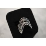 0.50CT DIAMOND & 14K WHITE GOLD RING - UK SIZE: P1/2