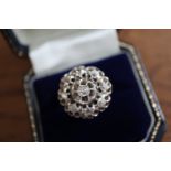 OLD MINE CUT DIAMOND CLUSTER RING - UK SIZE: Q