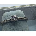 FINE 18ct WHITE GOLD DIAMOND SOLITAIRE RING