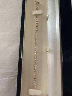 9CT ROSE GOLD 8.25CT DIAMOND TENNIS BRACELET - APPROX SI CLARITY & D/E COLOUR - Bild 5 aus 6