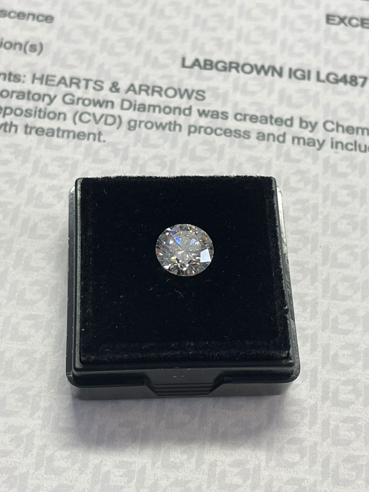 1.52ct F VS1 diamond with cert