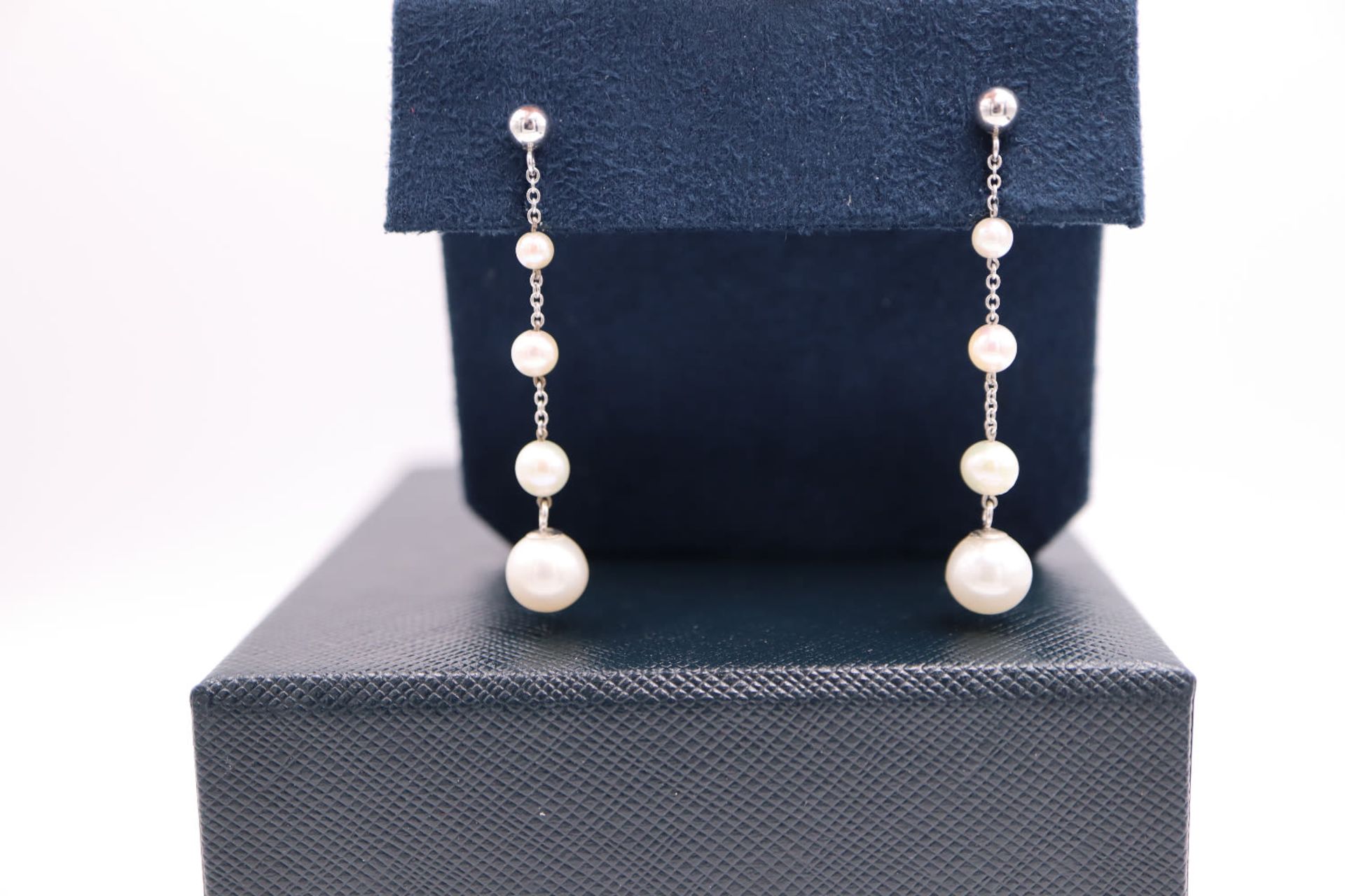 14K GOLD - PEARL DROP EARRINGS (CASCADE STYLE)