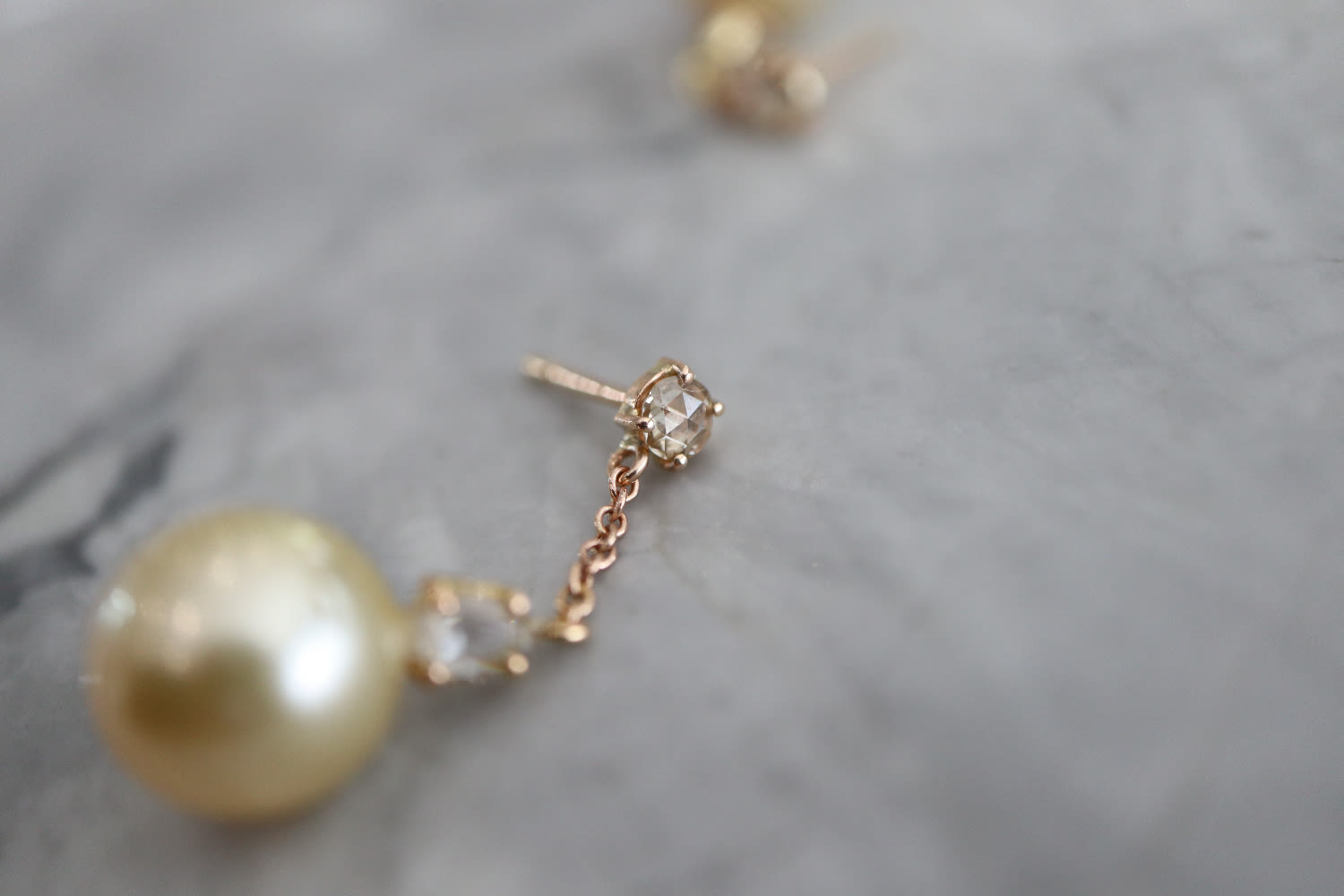 18K GOLD | PEARL & GEMSTONE EARRINGS - Bild 2 aus 2