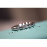 RARE TIFFANY & CO. PLATINUM VVS DIAMOND "ELSA PERETTI" 'BEZET' BAND RING (SIZE L)