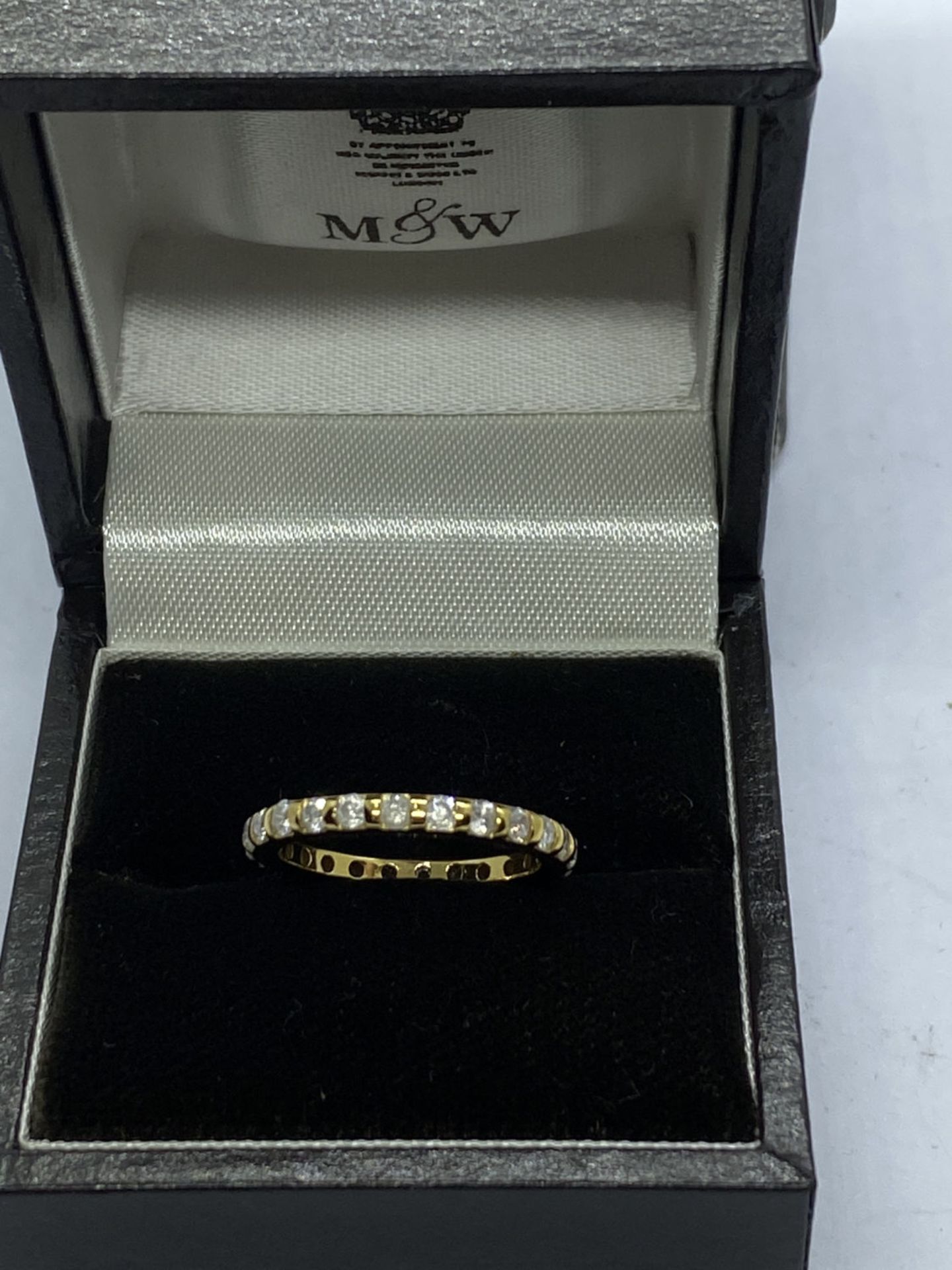 14CT YELLOW GOLD 1.00CT DIAMOND FULL ETERNITY RING - SIZE - APPROX L & 1/2
