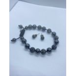 TRESOR PARIS SHAMBALLA BRACELET & MATCHING EARRINGS