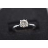 0.80CT SOLITAIRE DIAMOND RING - SIZE K