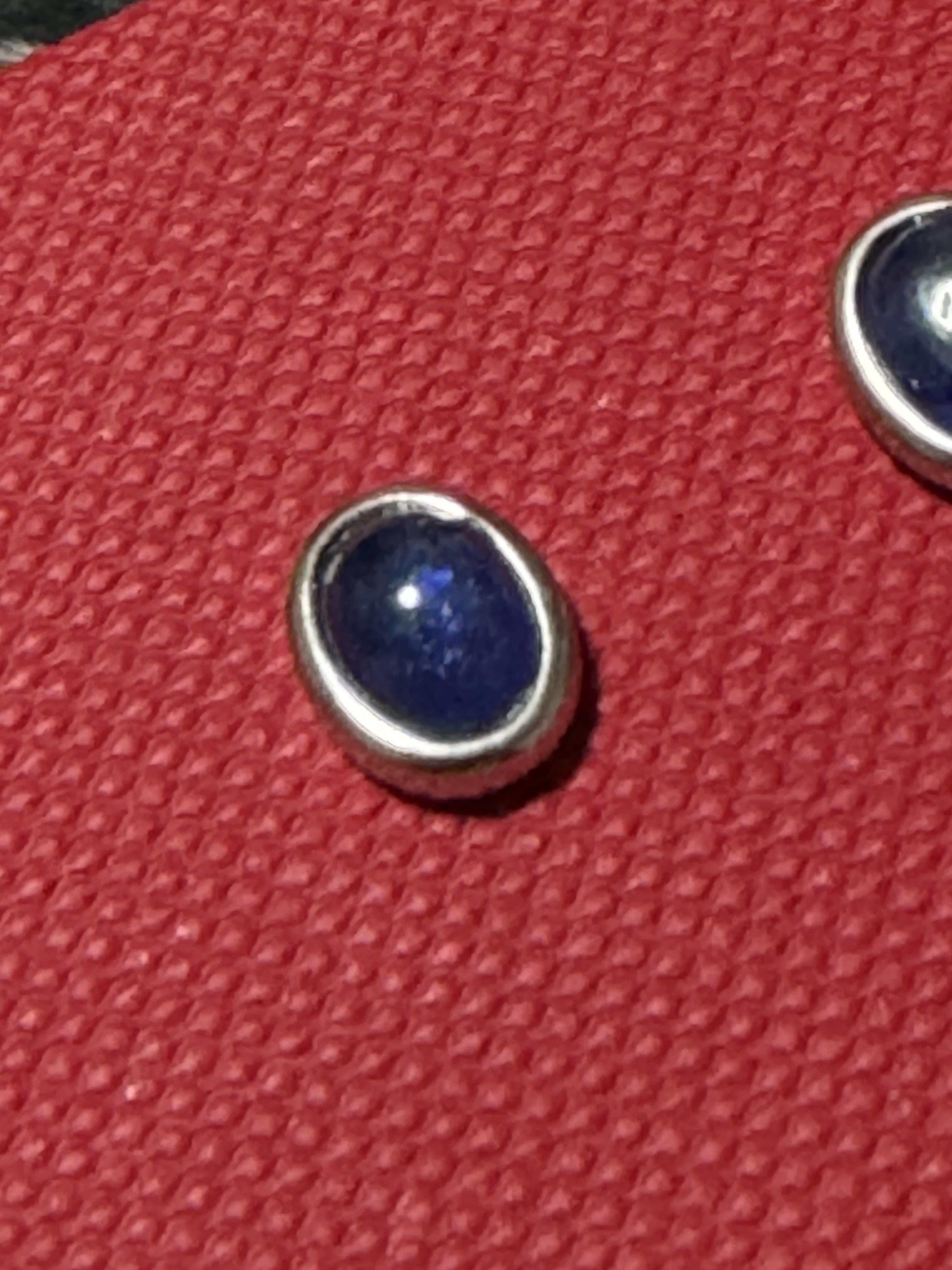 2.00ct STAR RUBY SAPPHIRE EARRINGS WITH FREE 1.00ct CABACHON SAPPHIRE EARRINGS - Image 3 of 3