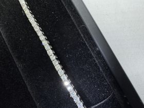 AMAZING 4.00ct NATURAL DIAMOND BRACELET WHITE METAL TESTED AS GOLD - £5000 VALUATION - FREE POSTAGE