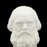 Biskuitporzellan-Büste Karl Marx