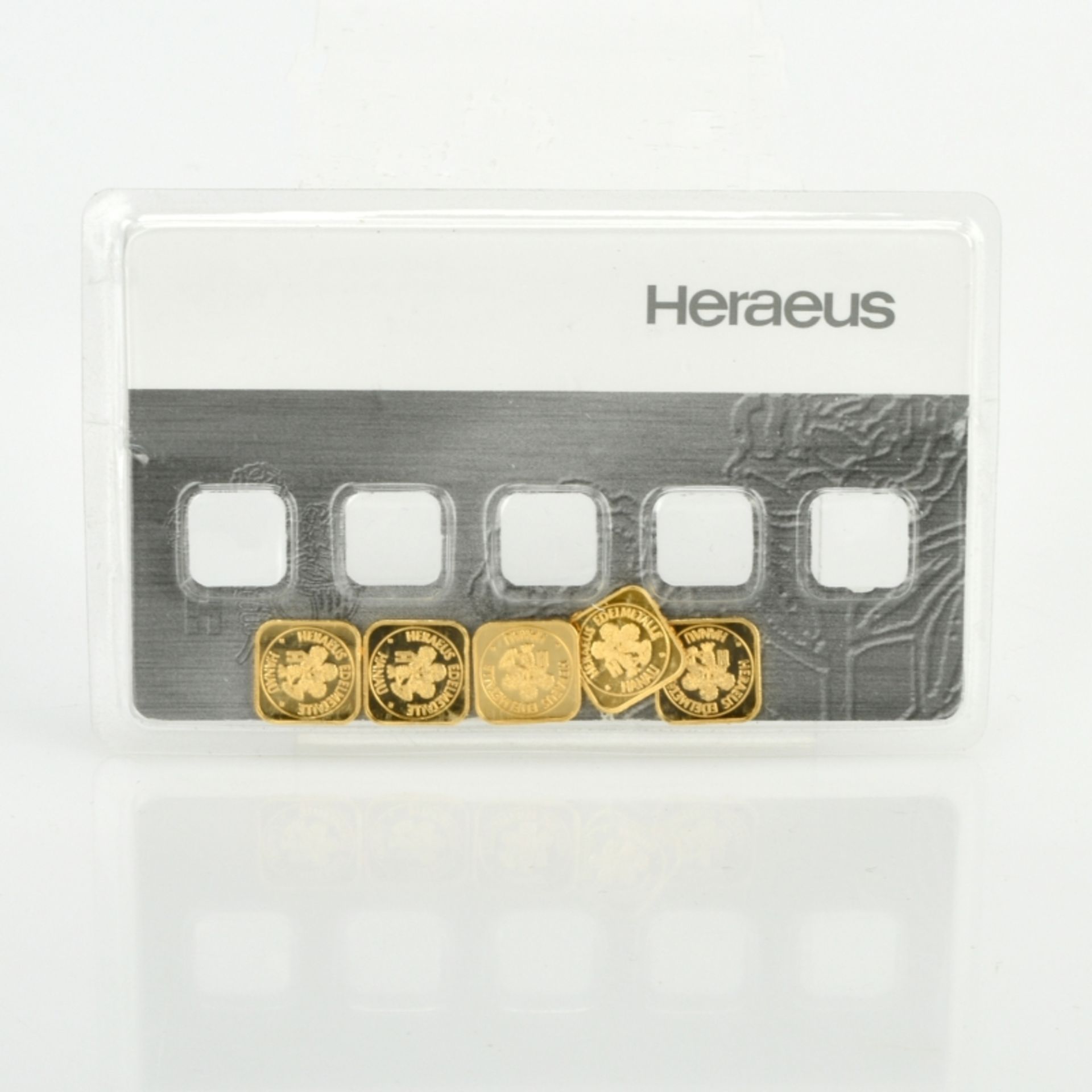 Fünf Heraeus-Goldplättchen - Bild 2 aus 3