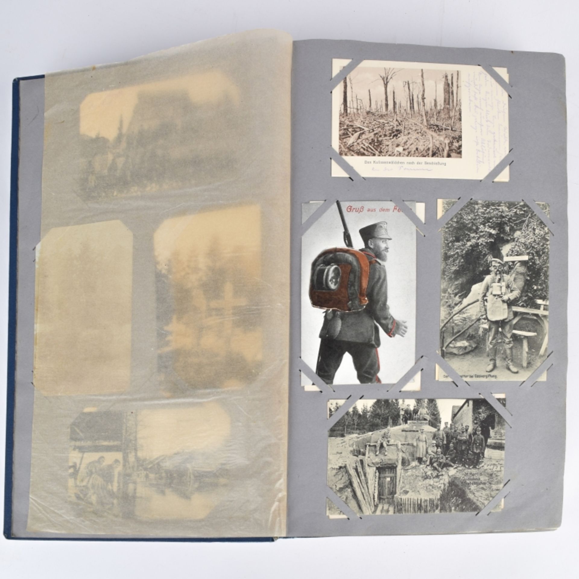 Album mit Kriegserinnerungen 1914/16 - Bild 2 aus 8