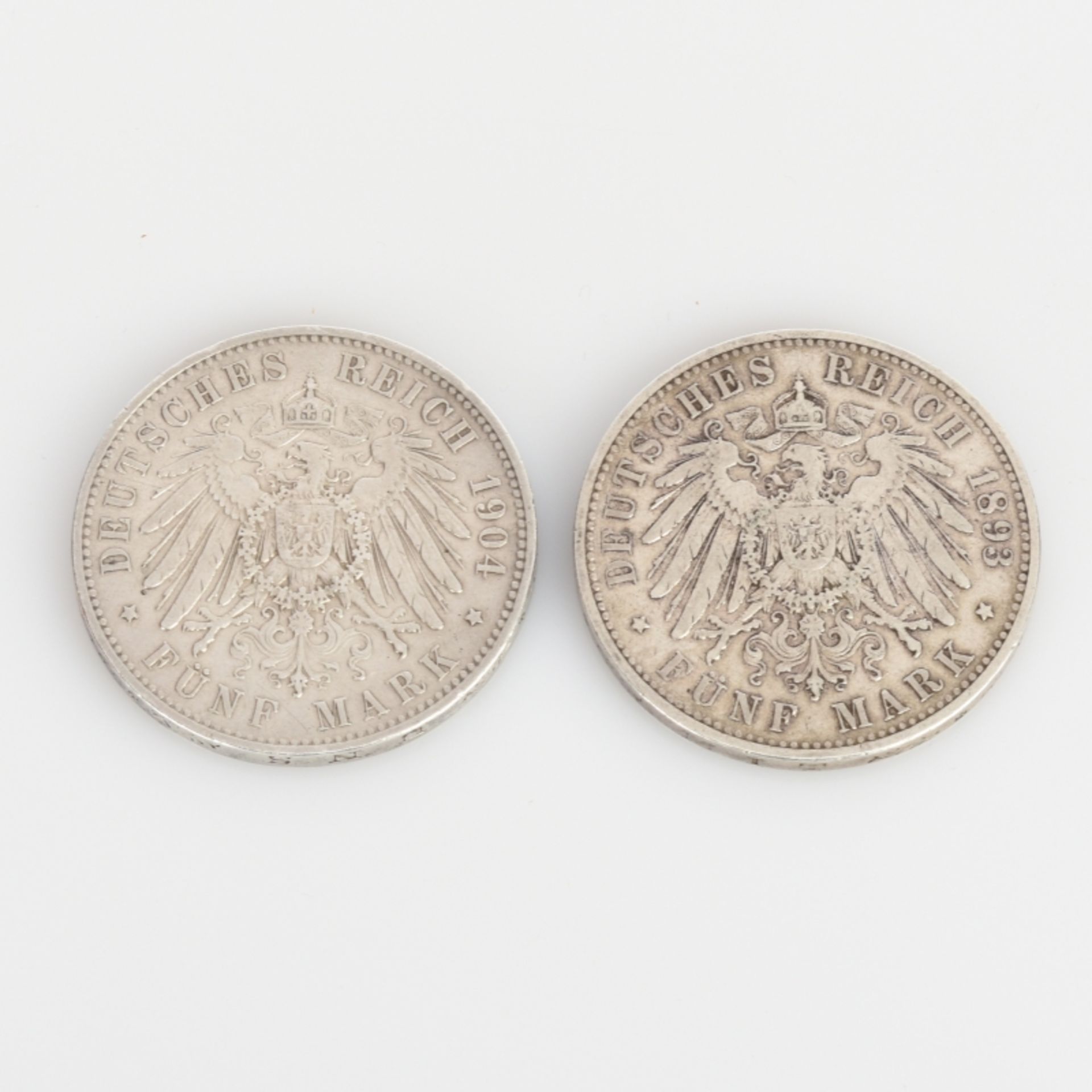 Paar 5 Mark-Münzen Deutsches Kaiserreich - Bild 3 aus 3