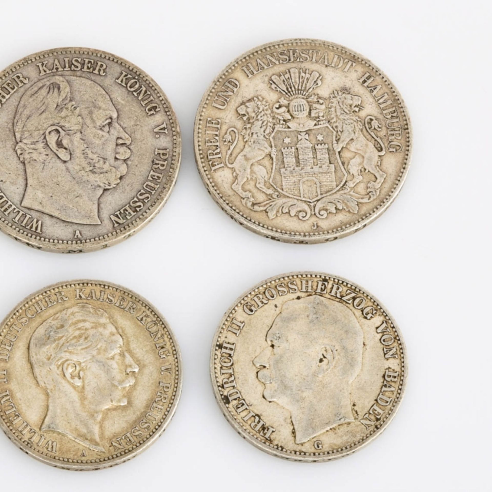 Paar 3 Mark- und 5 Mark-Münzen Deutsches Reich