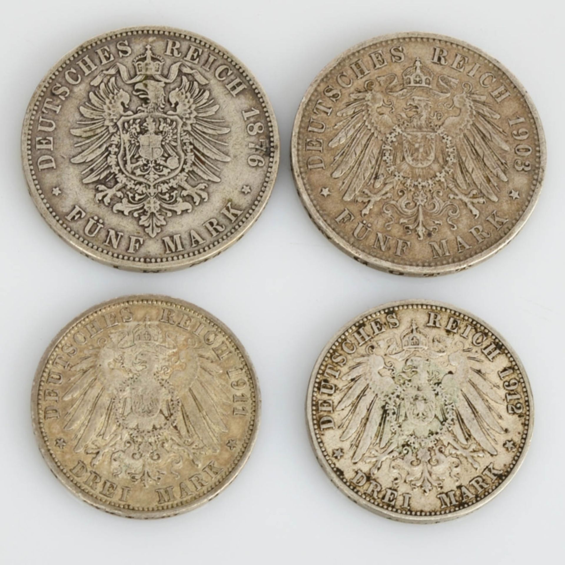 Paar 3 Mark- und 5 Mark-Münzen Deutsches Reich - Bild 3 aus 3