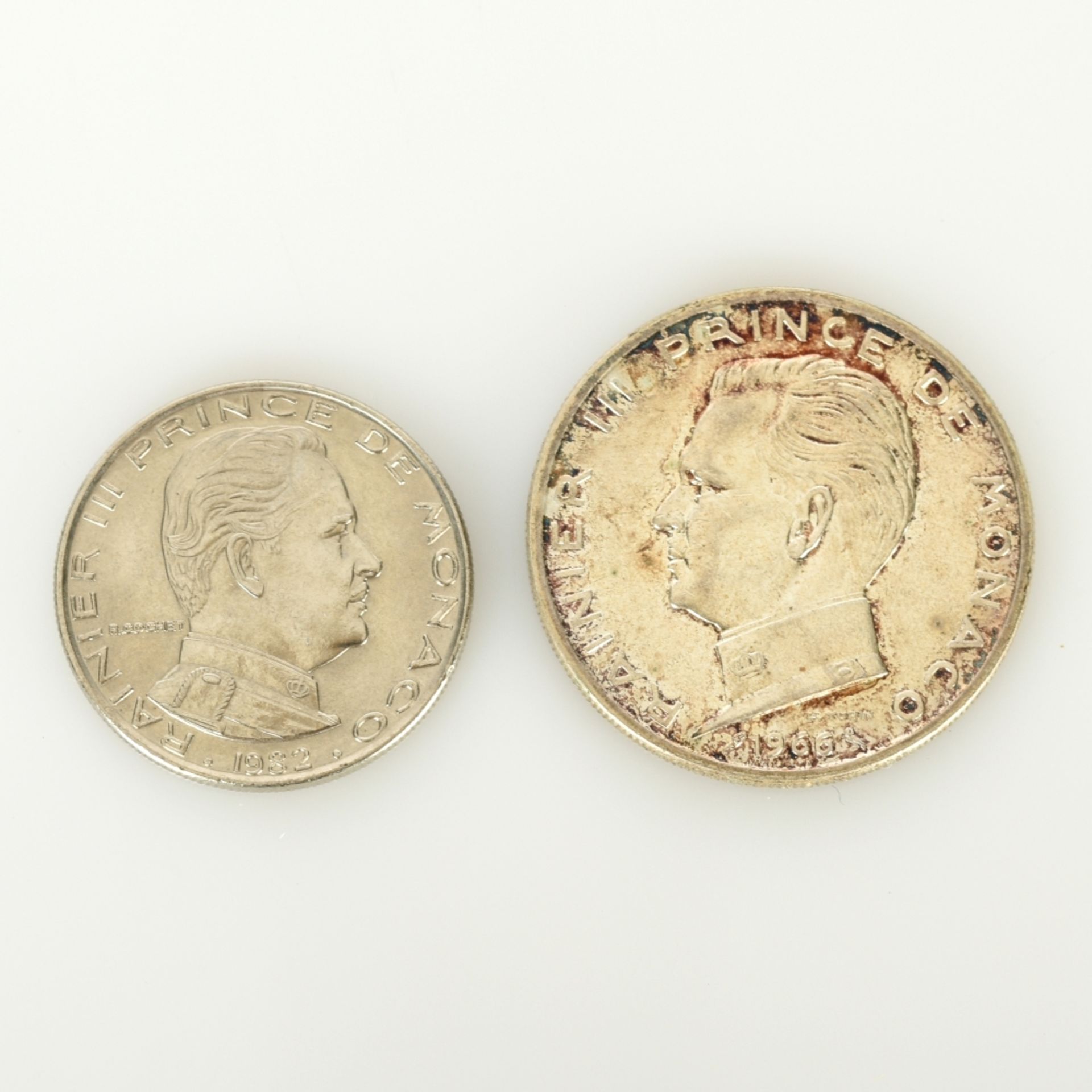 Paar Münzen Monaco