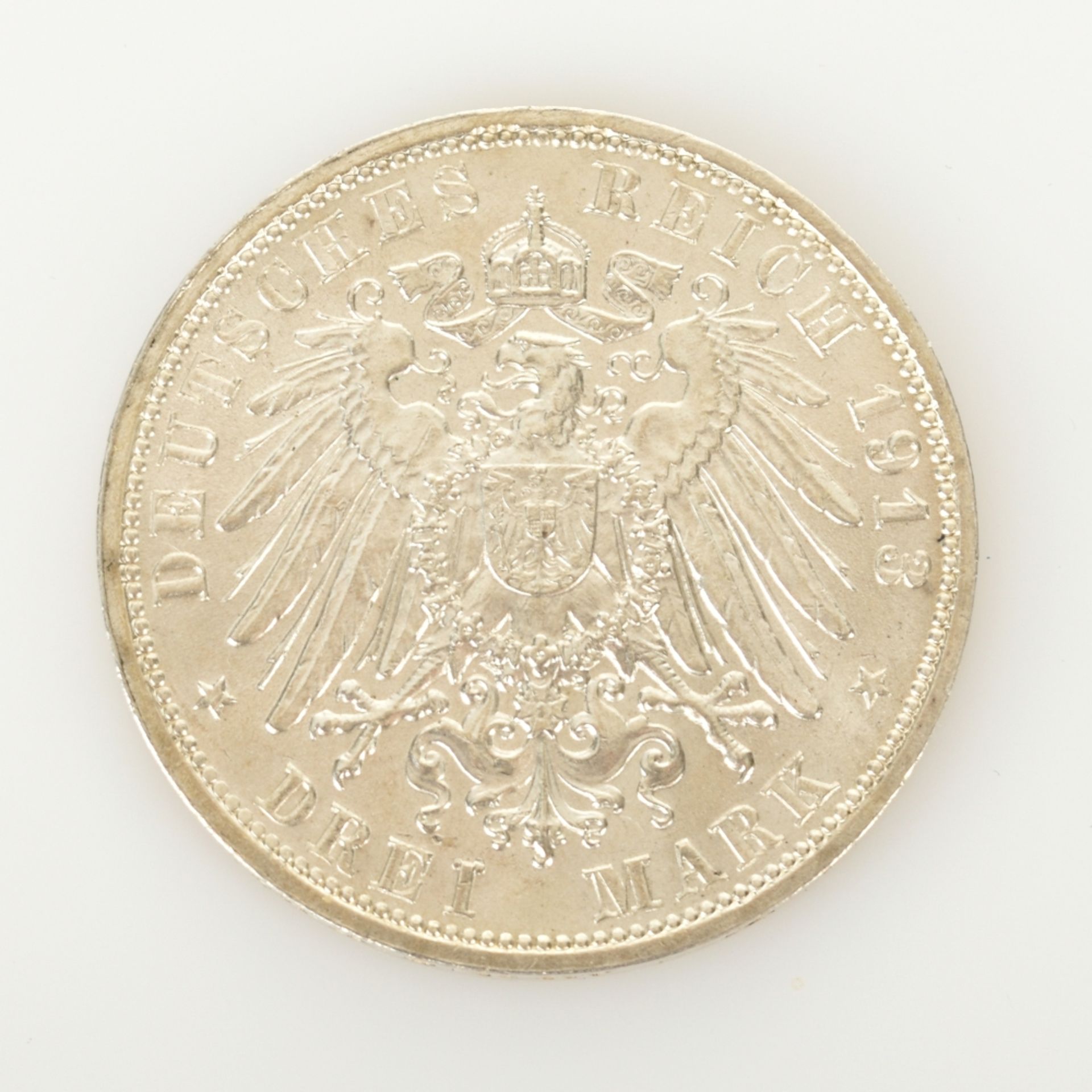 3 Mark-Gedenkmünze Sachsen 1913 - Image 2 of 2